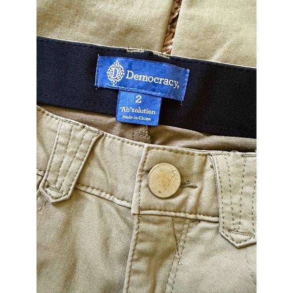 NWT Democracy Karessa Ab Solution Olive Capri Skinny Jean - size 2 - Picture 2 of 8